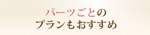 パーツごとのお得なプランもオススメ
