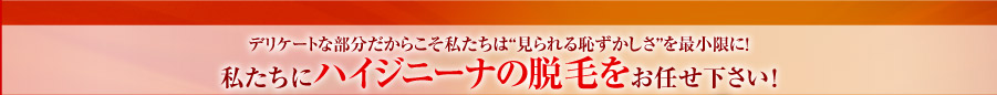 私たちハイジニーナのプロにお任せ下さい！