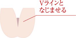 Vラインとなじませる