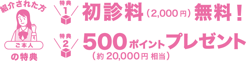 紹介された方の特典